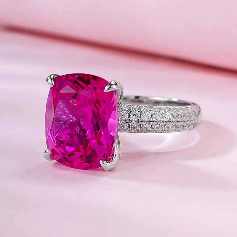 New Rich Woman's Happy Luxury Rupee Diamond Ring 10 * 12mm Live Fashion Pop