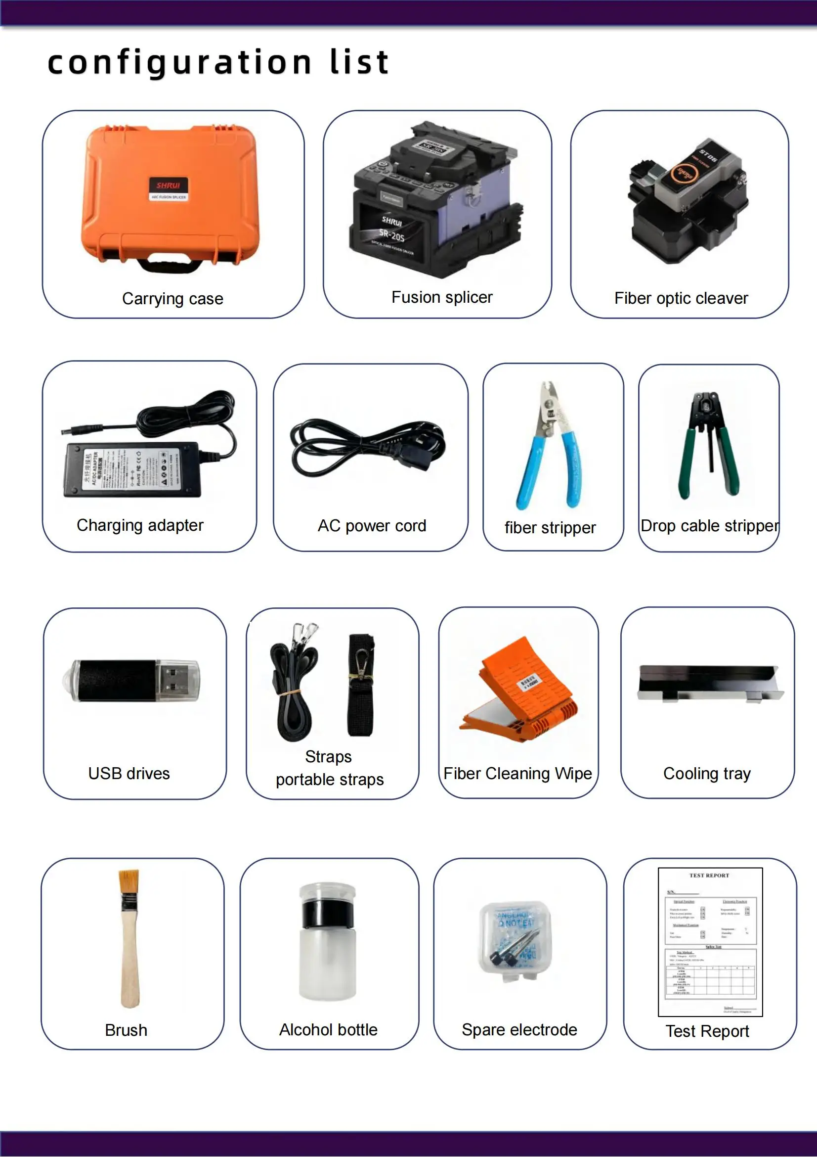 SHRUI Fiber SR-20s Fiber Optic Functional Optical Fiber fusion Splicer 4 Motor 4.3 Inch Touch Screen Fibre Splicing Machine