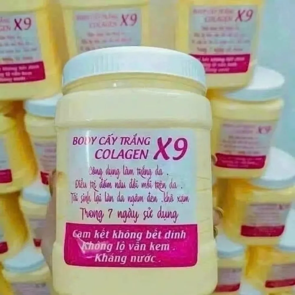 900g Kem Body Cay Trang Colgen Cấy Trắng Collagen X9 Trắng Bật Tone Ko Lộ Vân,Ko Bết Rít Dụng Cụ Chăm Sóc Cơ Thể Ko Thể Thiếu