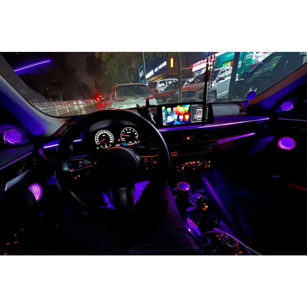 APP Control 256 Color Ambient Light for BMW X1 X2 F48 F49, Symphony RGB LED Air Vent & Interior Lighting Kit 2016-2022