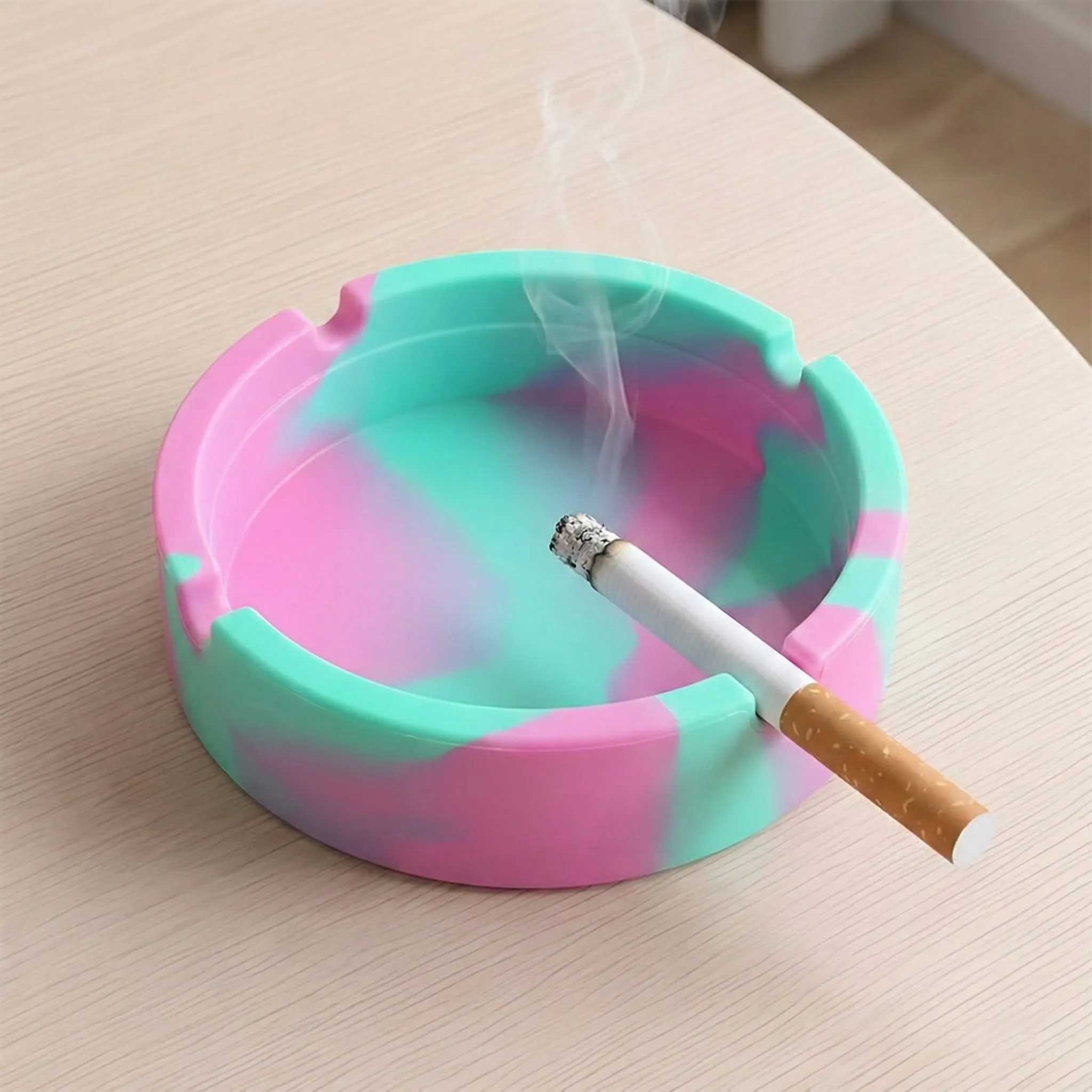 

Силиконовая пепельница: светящаяся, матовая, термостойкая, устойчивая к царапинам, легко моющаяся, контейнер для сигаретной пепель