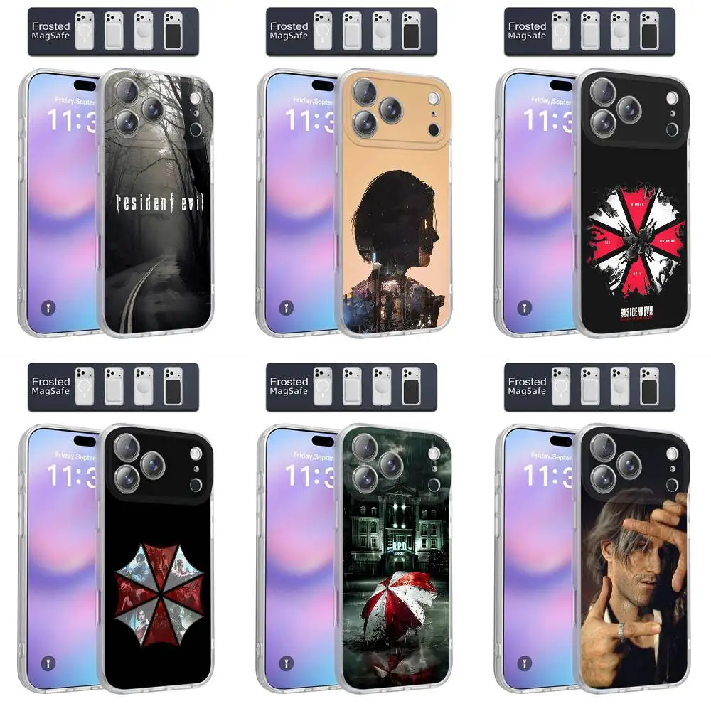 

Game R-Resident Evil Phone Case For iPhone 17,16,15,14,13,12,11,Pro,Max,Plus,E,Air,Mini Magnetic Magsafe Frosted Clear