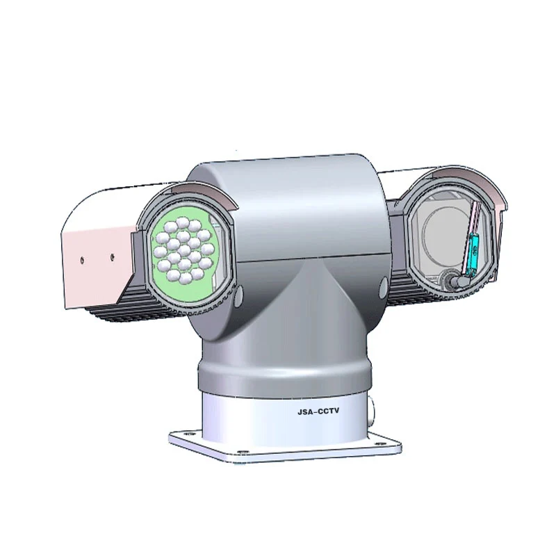 T-Type Car Pan Tilt Camera Housing Kit, IP Opcional, AHD, TVI, Outros Modelos, Integrado, m LED, Luz de Preenchimento Infravermelho