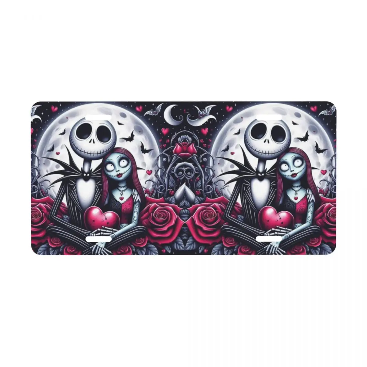 

Custom License Plate Jack Skellington Decorative Car Front License Plate Cover Aluminum Vanity Tag 6x12 Inch