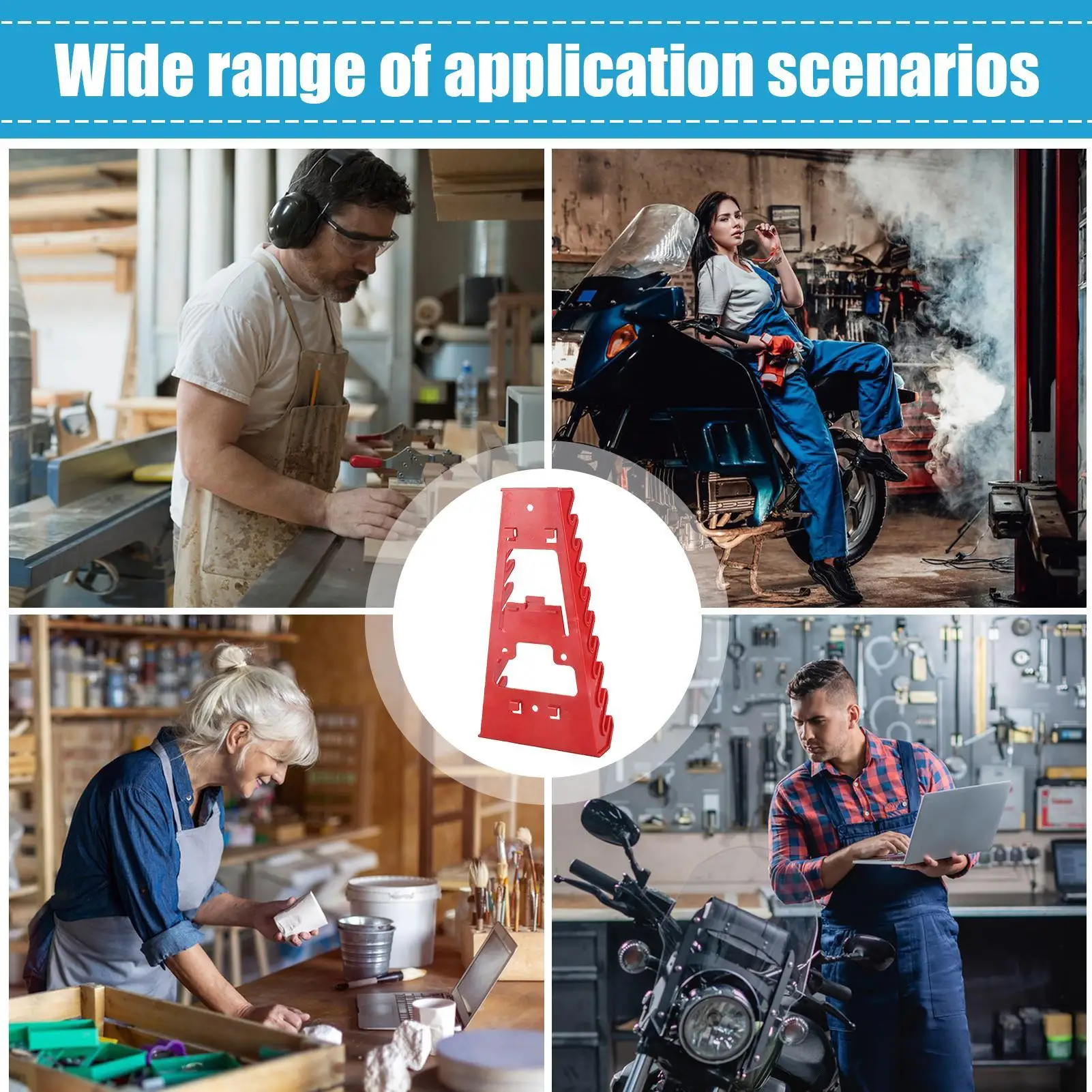 Wrench Organizer Heavy-Duty Wrench Rack For Pegboard Save Space Screwdriver Organization Tool Storage Stand For Shop Garage