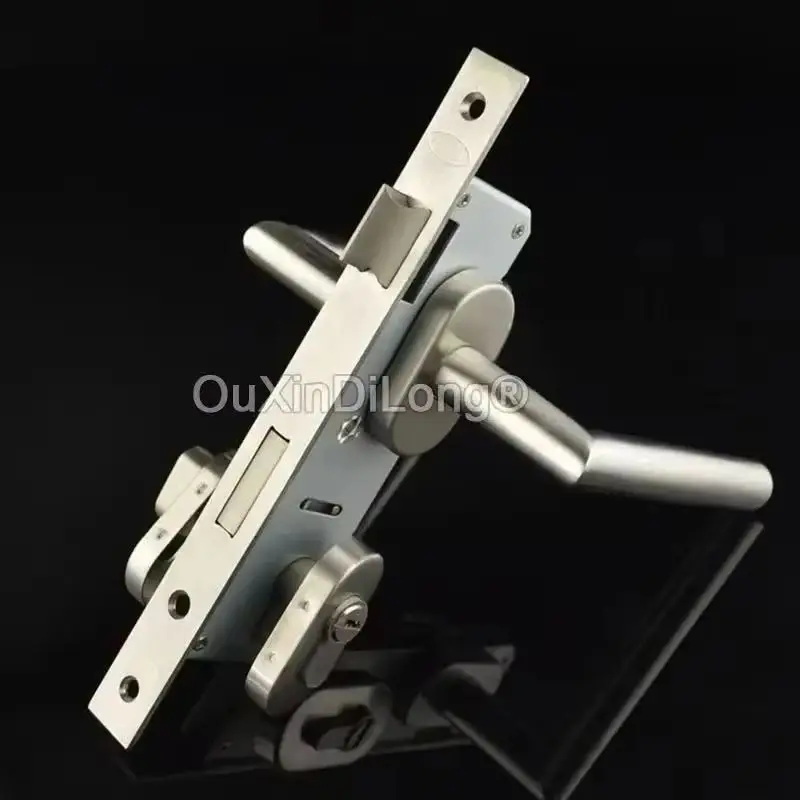 HOT Stainless Steel Door Lock Set 8520/8525/8530/8535 European Narrow Mortise Door Locks Door Handle+Lock body+Lock Cylinder+Key