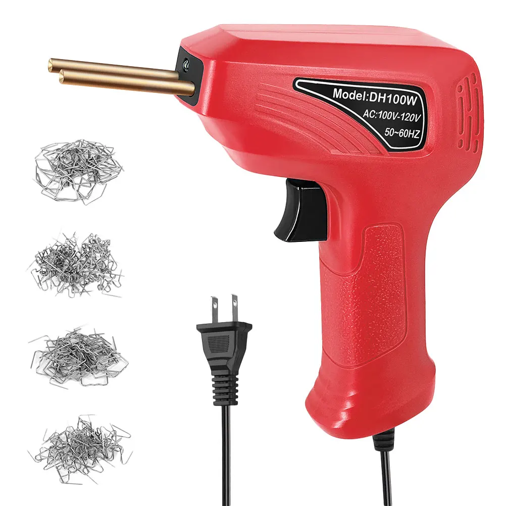 

Plastic Welding Gun 50W Small Kit Tools Bumper Repair 4 Staples 1 Plier Soldering Staples Polyethylene Heater