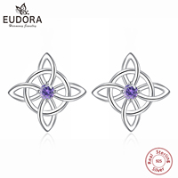 Eudora Nudo de Bruja Plata 925 Original Adjustable Ring Witches Knot Amulet Open Ring  Wicca Pagan Jewelry Fine Gift for Women