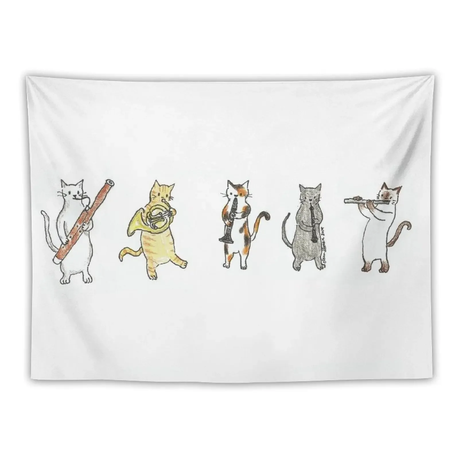 Wind Meowtet II Tapestry Anime Decor Home Decor Aesthetic Aesthetic Room Decor Korean Tapestry