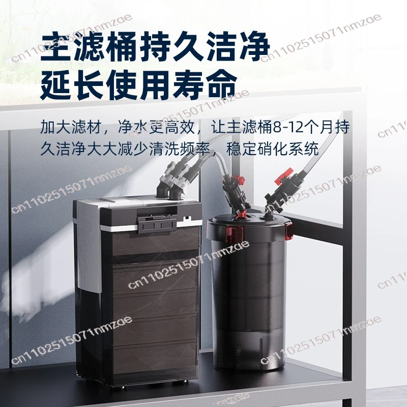 Aquarium Pre Filter Barrel Silent Non-Power Filter External 3-in-1 Water Purification Cycle Barrel For Fish Tank Pond