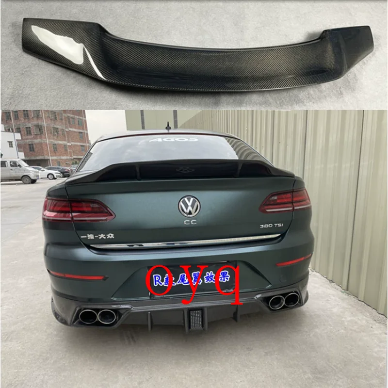 For Volkswagen CC 2019 high quality Carbon Fiber rear boot Wing Spoiler Rear Roof Spoiler Wing Trunk Lip Boot Cover