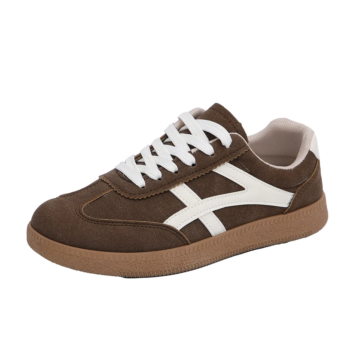 2026 Herbst Damenmode Wildleder-Sneaker mit Doppelschnalle und Metall-Details Leichte Atmungsaktive Bequeme Freizeitschuhe – Detail 15