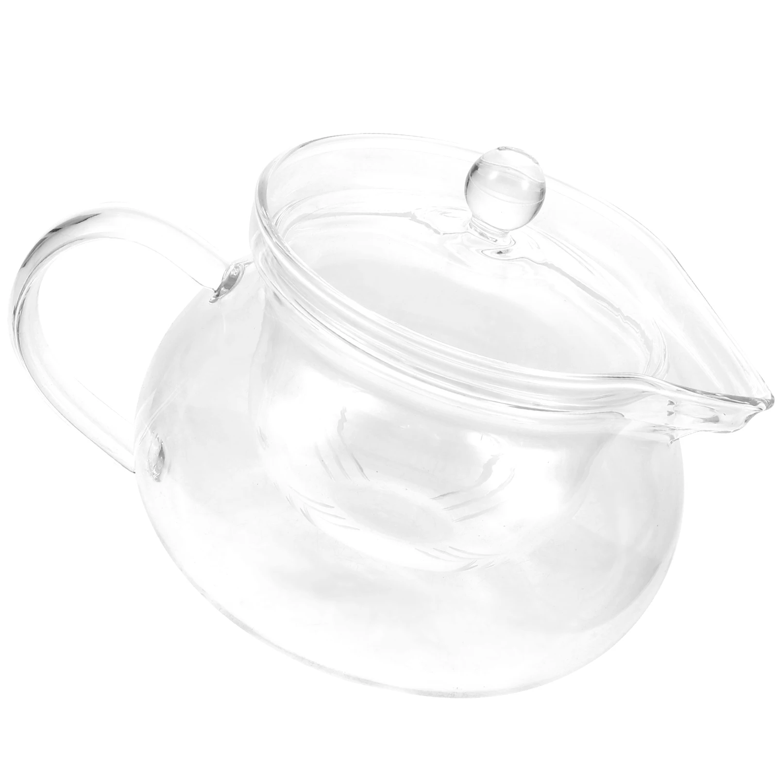 

Heat-Resistant Glass Kettle Fine Craftsmanship Suitable Weight Tea Infuser Pot Clear Teaware Home Office Tea Pot