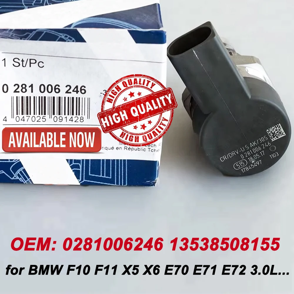 

High Quality 0281006246 High Pressure CR Rail Pump Regulator for BMW 5 7 F10 F11 X5 X6 E70 E71 3.0L 13538508158 8508157