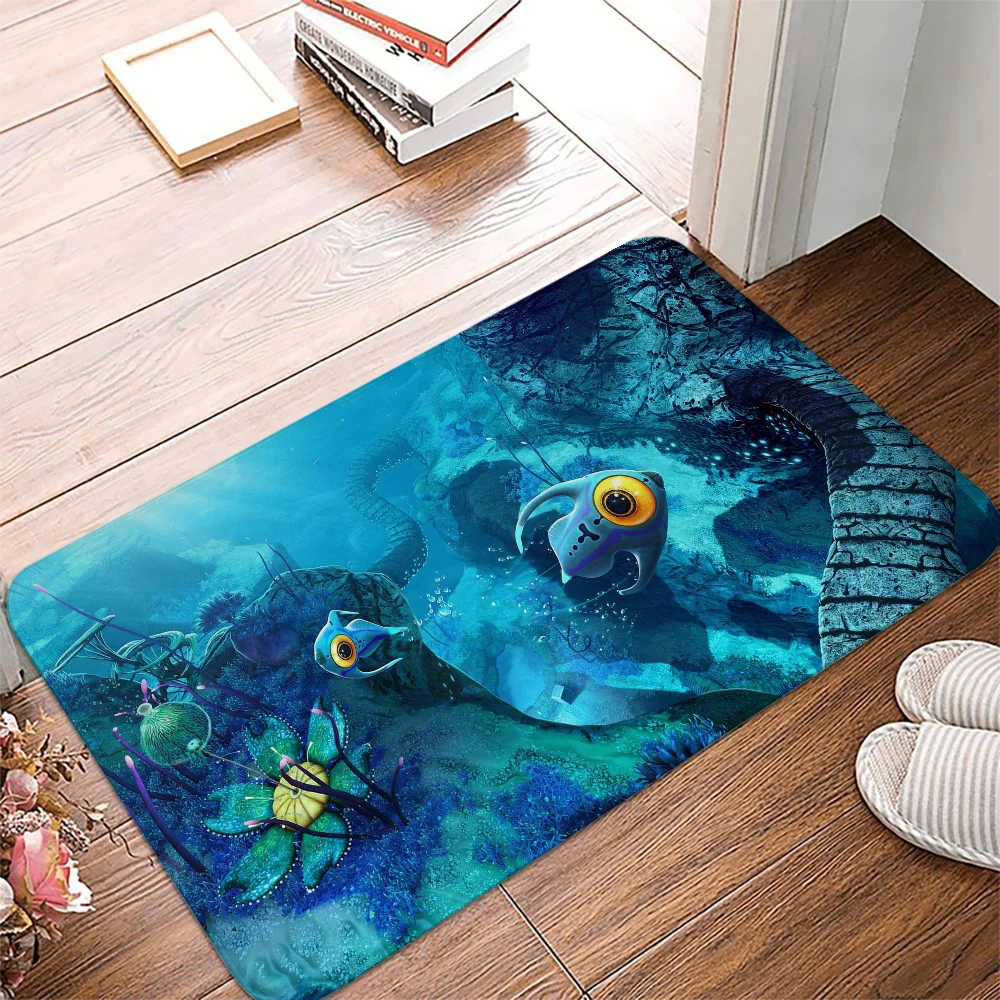 Subnautica Carpet for Bathroom Mat Foot Mat for Hallway on the Floor Custom Doormat Outdoor Rug Cute Room Decor Kitchen Rugs