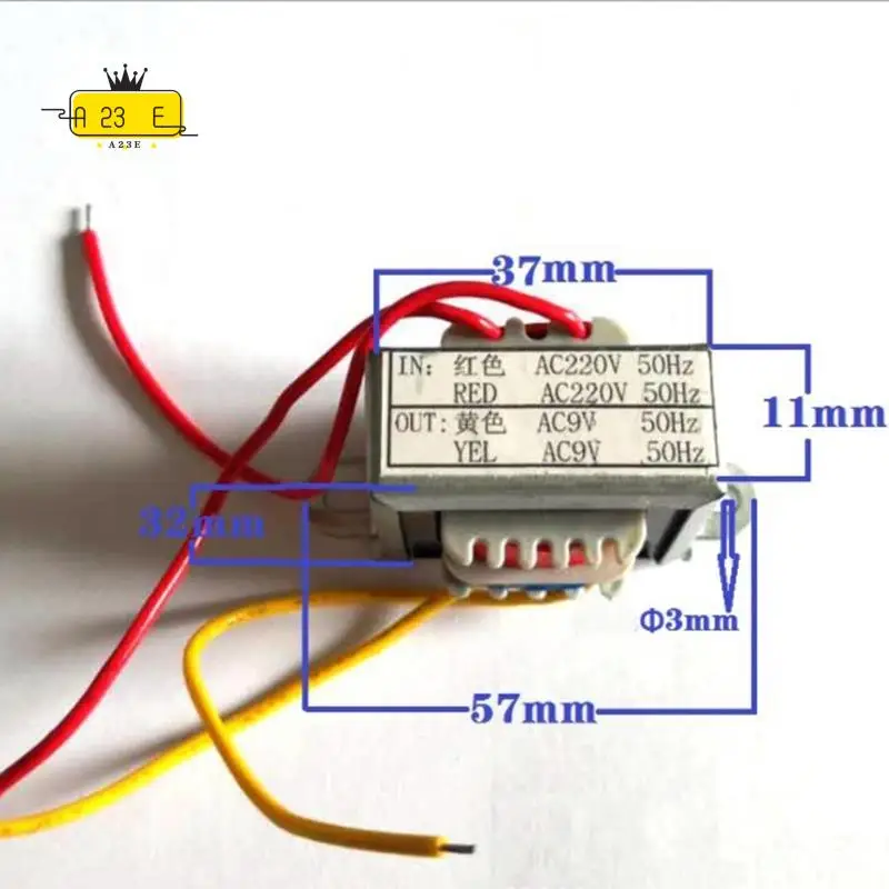 A23E-AC 9V Spot Welder Power Supply Transformer For NY-D01 100A/40A Spot Welding Controller Board