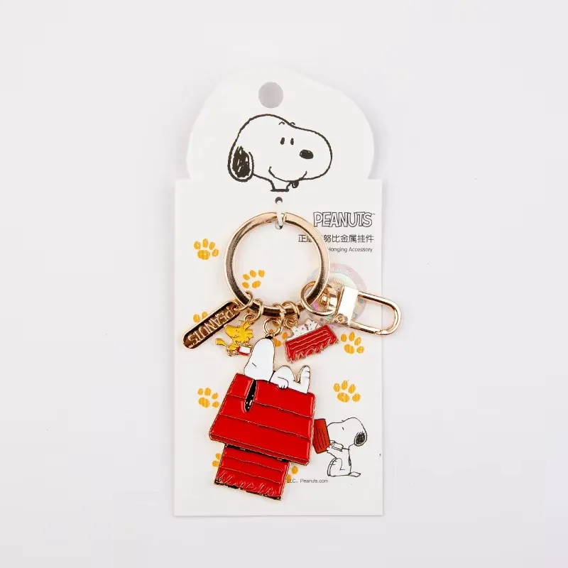 Anime SNOOPY Charlie Metall-Schlüsselanhänger, süßer Paar-Rucksack-Schlüsselring für Männer und Frauen, Auto-Schlüsselanhänger, Accessoires, Geburtstagsgeschenke – Detail 7
