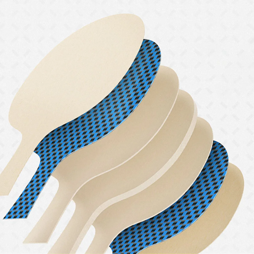 

Professional 7-Ply Table Tennis Blade with Carbon Fiber Outer Layers for Speed and Control 255x155mm Shakehand Handle