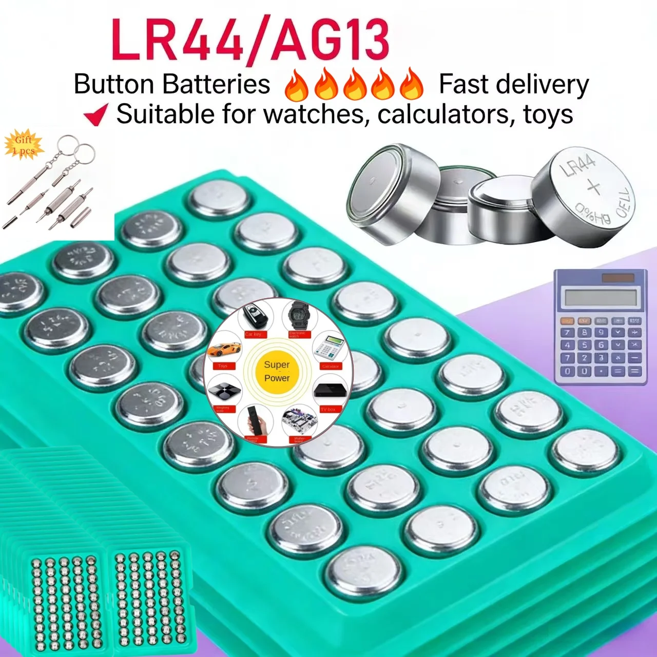 1.55V AG13 LR44 Button Battery AG10AG4 AG3 LR1130 LR41 377 LR626 Alkaline Battery Pila Cell Coin Watch Toys Remote Batter