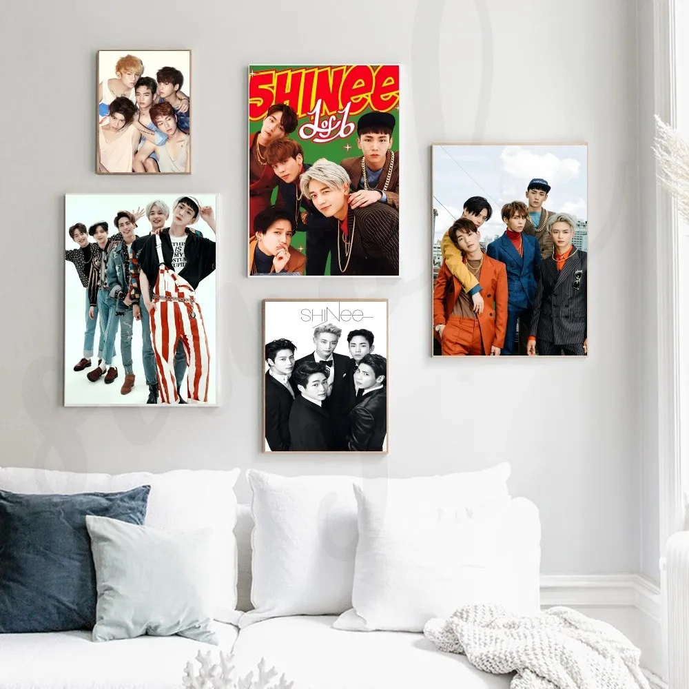 1pc Kpop Korean Boys SHINee Poster Paper Print Home Living Room Bedroom Entrance Bar Restaurant Cafe Art Painting Decoration