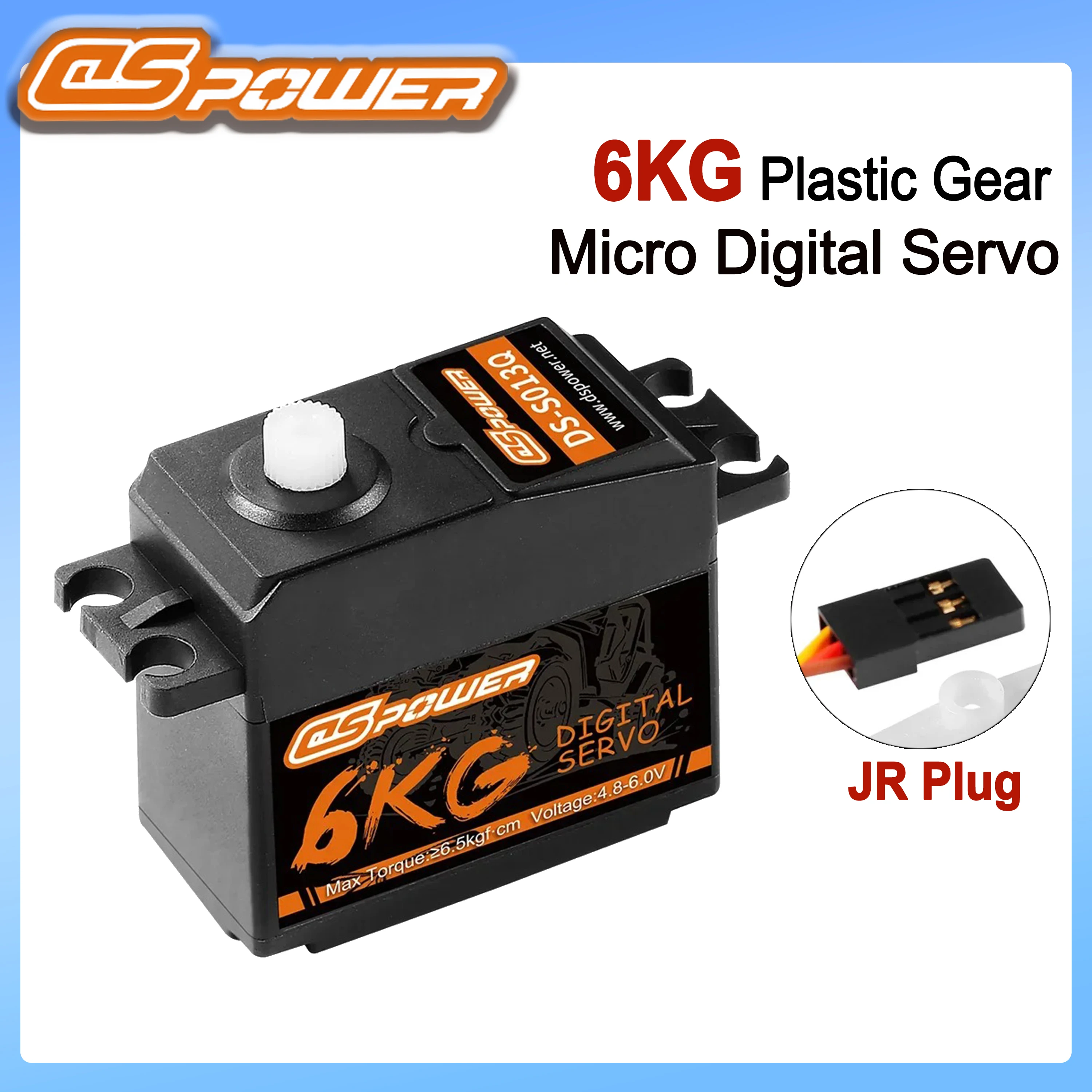 DSPOWER 6 كجم البلاستيك والعتاد JR التوصيل مقاوم للماء محرك معزز رقمي الأساسية ل RC الزاحف سيارة طائرة مروحية لعبة بدون طيار Wltoys لعبة روبوت