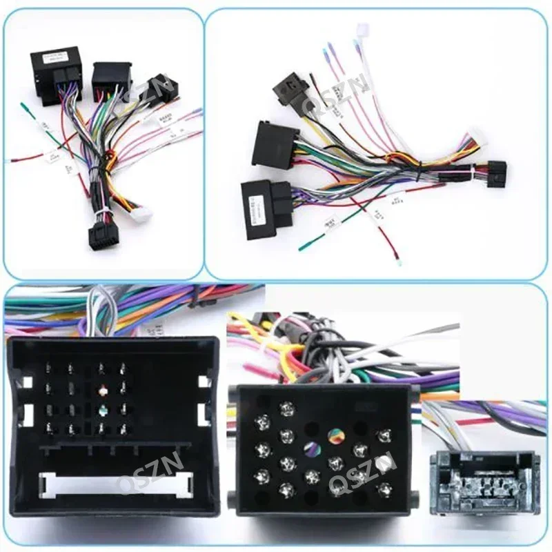 QSZN Car radio Canbus Box Decoder For   BMW E39  E46 Harness Wiring Cables Plug Power Cable Android