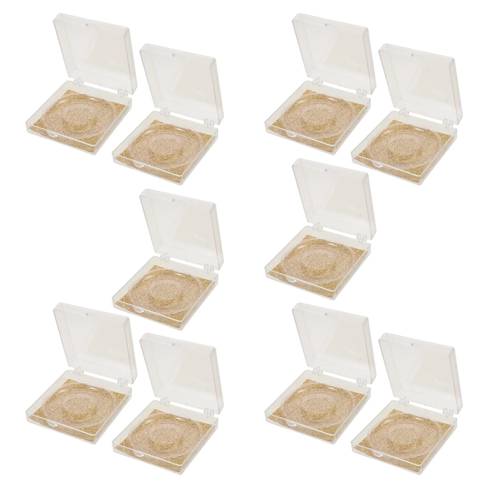 

10pcs Eyelash Box: Compact Lash Storage Organizer Travel False Eyelash Case Dustproof Airtight Portable Container For Extensions