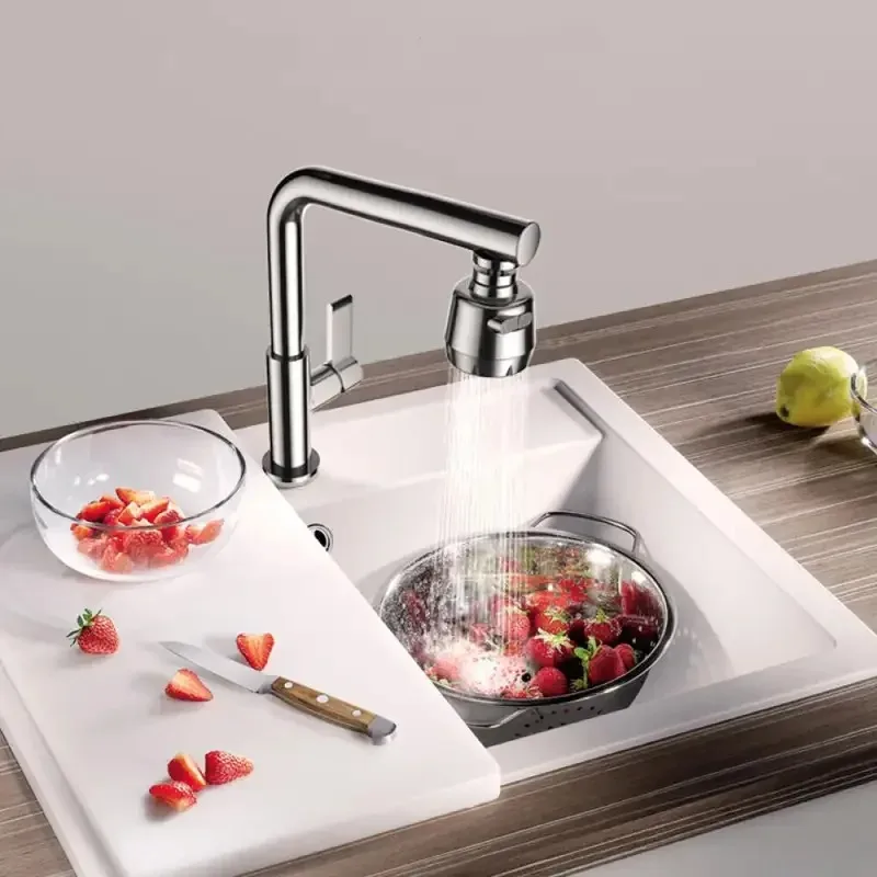 Universal Kitchen Faucet Adapter 2/3 Modes 360 Rotation Water Saving Spray Tap Nozzle with Filter Extenders Kitchen Gadgets