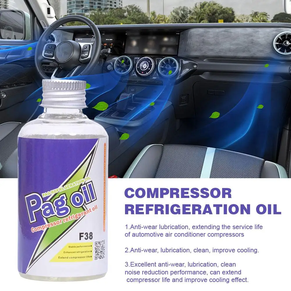 Automotive Air Conditioning Compressor PAG Refrigerant Oil R134a Freon Refrigerant Snow Oil Lubricating Oil For Automobiles 70ml