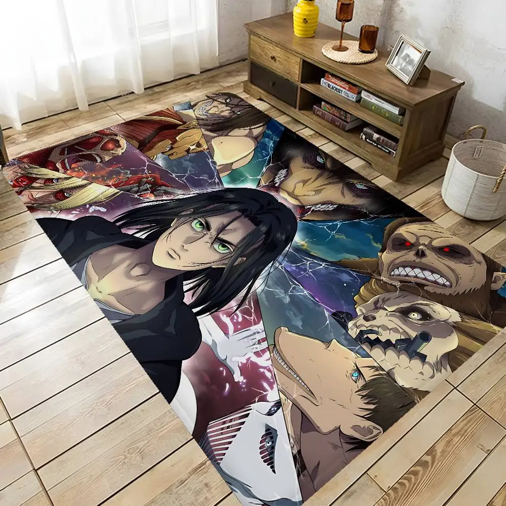 Anime A-Attack O-On T-Titan Bathroom Mat Anti-slip Absorb Water Long Strip Cushion Bedroon Mat Welcome Doormat