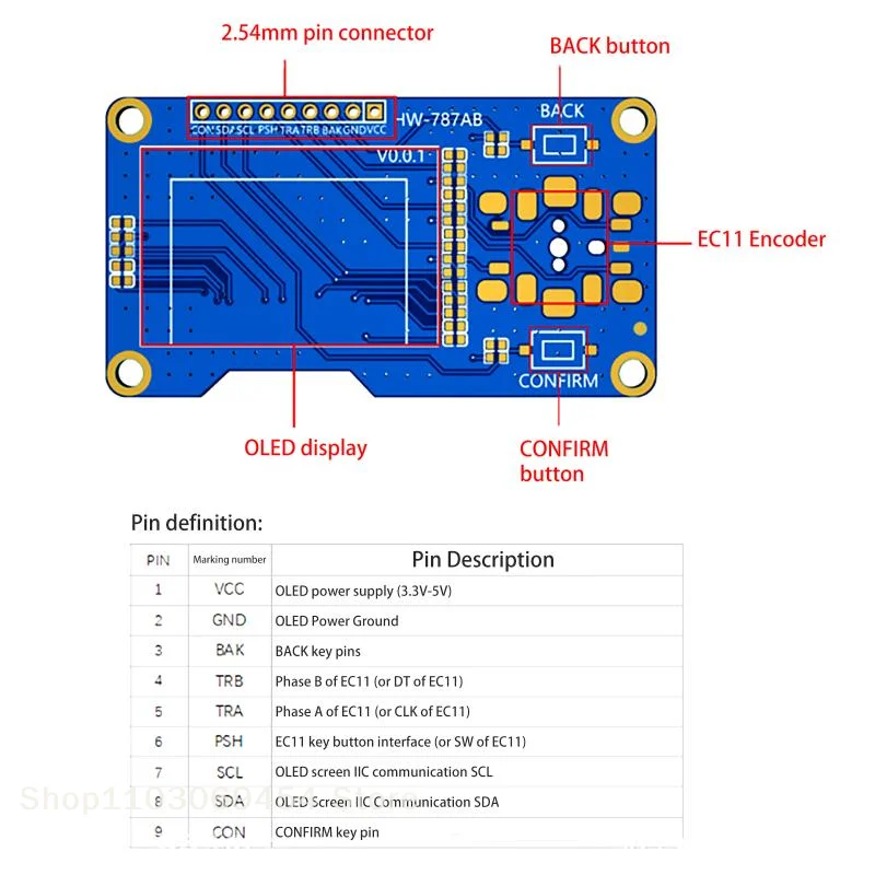 

Arduino Compatible EC11 Rotary Encoder & White OLED Display 0.96/1.3 Inch IIC