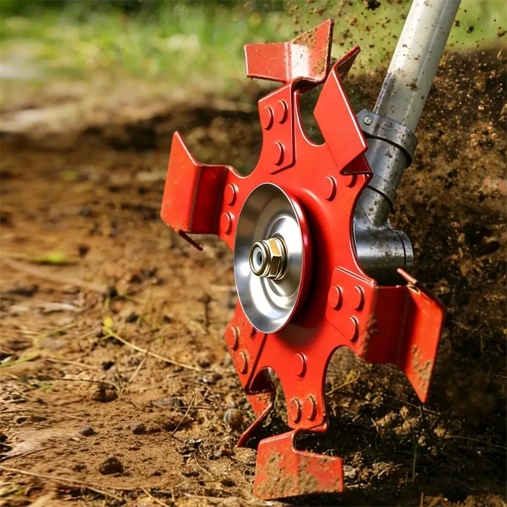 Manganese Steel 240mm Trenching Wheel for Small Tiller Cultivato Grass Cutting Head Weeding Wheel Soil Loosening Wheel
