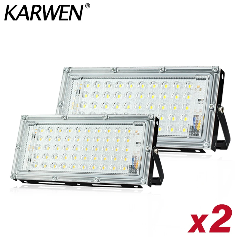 

2pcs/lot LED Flood Light 50W AC 220V 230V 240V Outdoor Floodlight IP65 Waterproof Spotlight LED Street Lamp Landscape Light