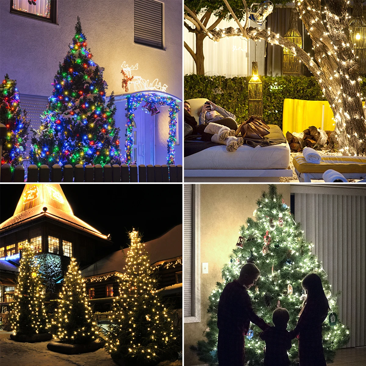 100M 50M Outdoor Solar Festoon Lights Leather LED String Fairy Light Waterproof Garland High-Power Solar Lamp For Garden Decor