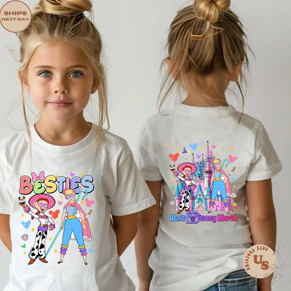 

Toy Story Bestie Toddler 100% Cotton Shirt Jessie and Poppy T-Shirt Disney Bestie Children's Shirt Disney Girls Travel Shirt
