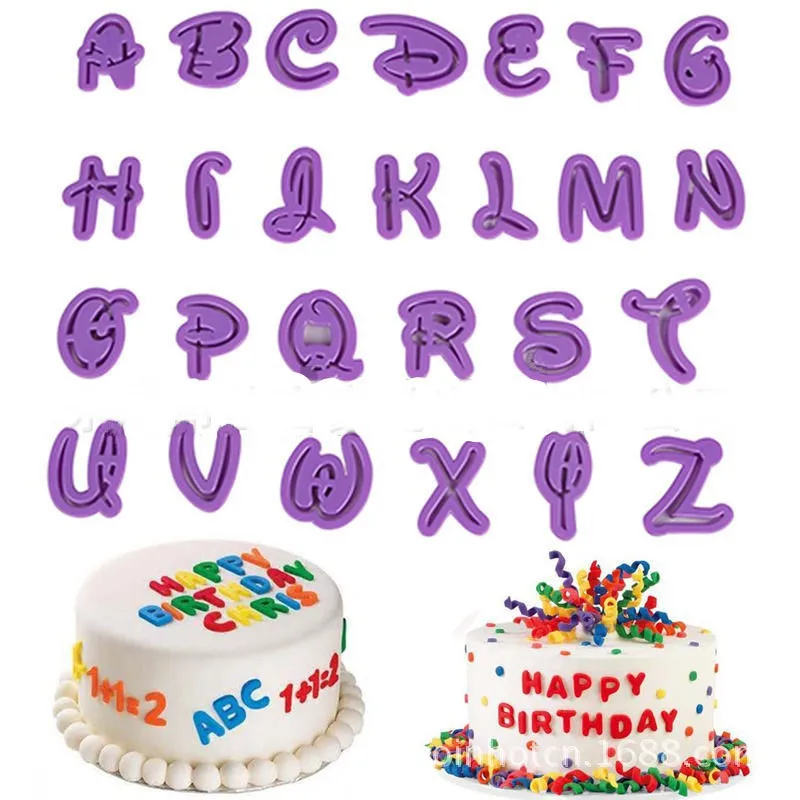 

26 English Letter Shape Cake Cookie Cutter Fondant Cake Decorating Tools Cake Decoration Mold DIY Mould E781