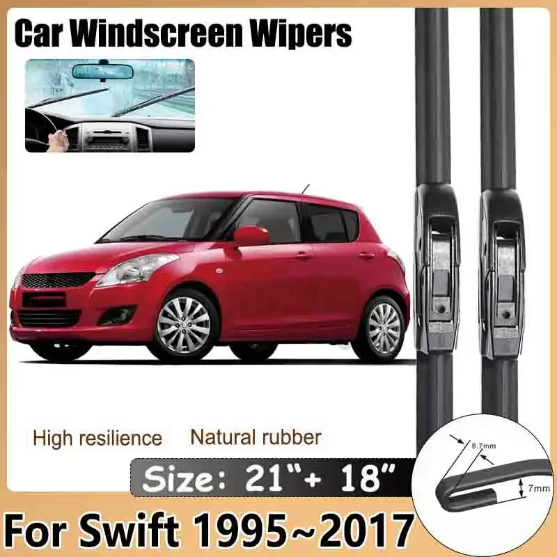 

Car Accessories for Suzuki Swift 1995~2017 Windshield Wiper Hybrid Rubber Blade Window Cleaning Brushes 2016 2015 2014 2013 2012