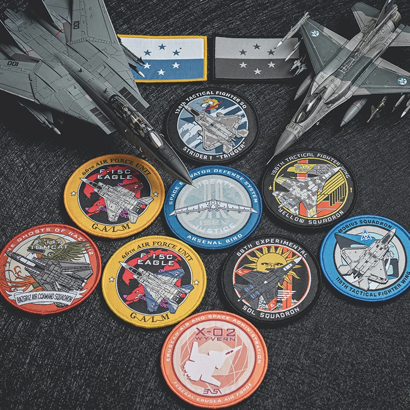 AceCombat patch di stoffa ricamate gioco circostante Hook and Loop adesivi zaino tattico emblemi di Badge Morale all\'aperto