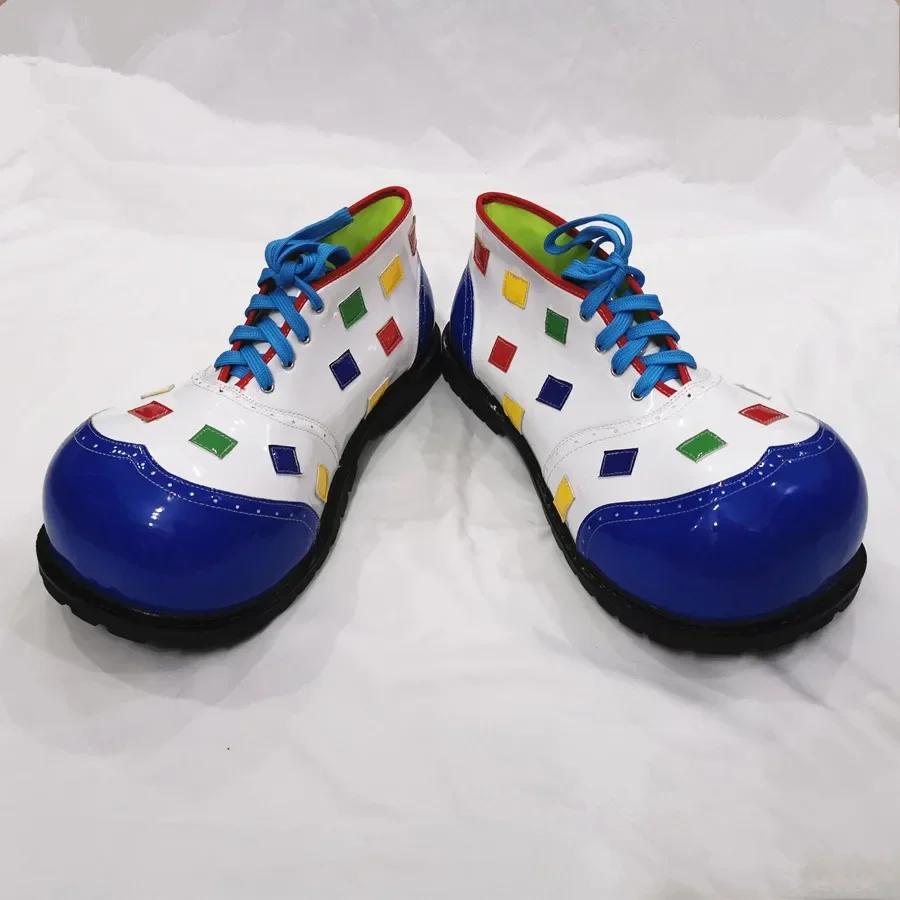 34cm Blue Dots Big Circus Clown Shoes Animal Cartoon Cosplay Accessories Comic Joker Cosplay Funny Wear Unisex One Size