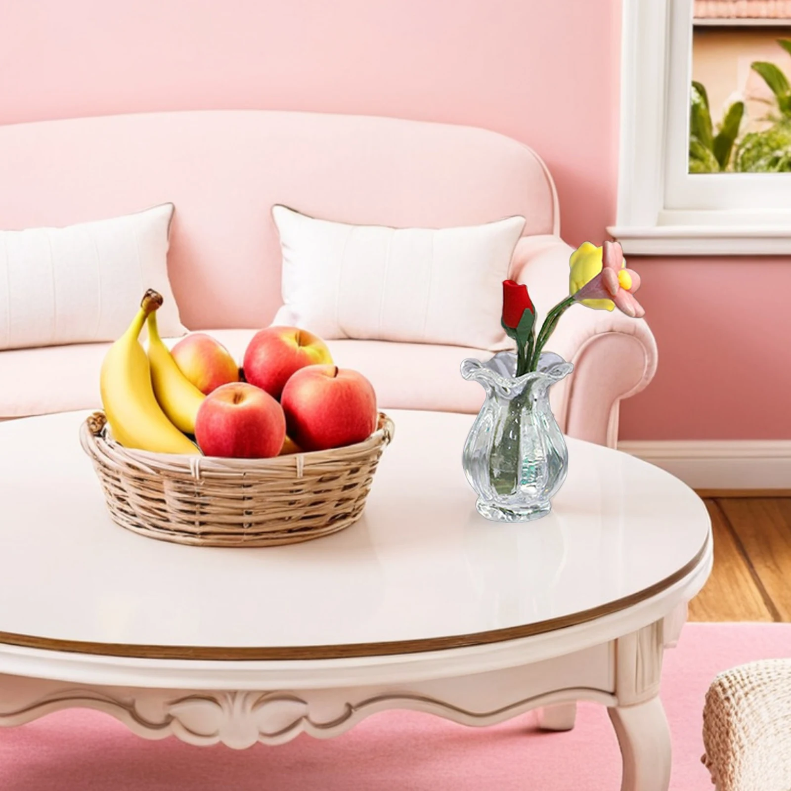 

5Pcs Mini Vase Crafts Fine Craftsmanship Safe Plastic Resin Miniatures Sets Countertop Decoration Mini Resin Figures