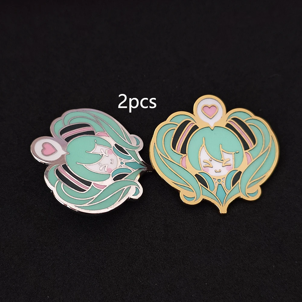 Anime merchandise, music, girls, enamel brooches, pink heart badges, cosplay clothing, accessories, clothes, schoolbags, jackets view 3