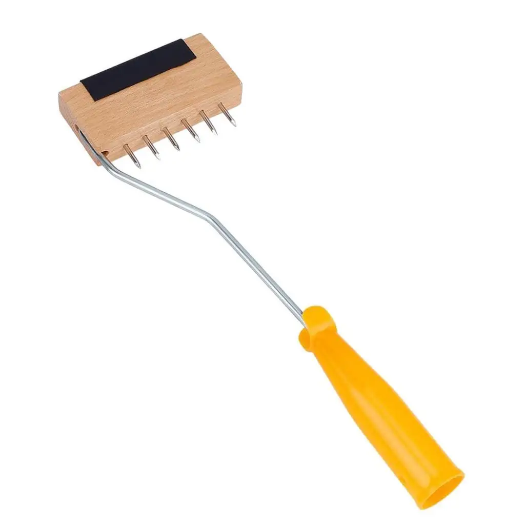 Upholstery Webbing Stretcher Six Pin Wooden Handle Non Slip Tool for Textile Framing Projects