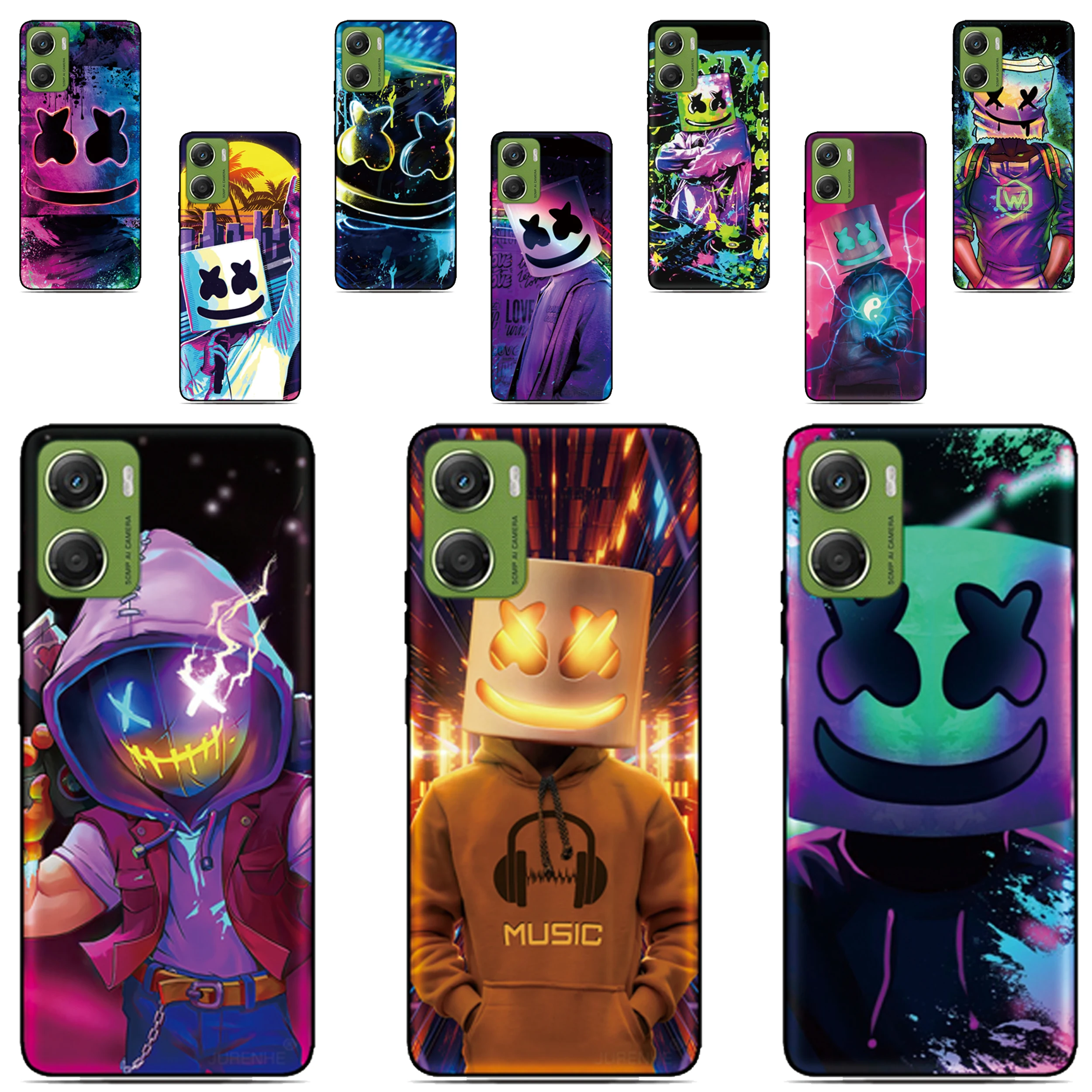 마시멜로 디제이 백 커버 (두지니 N60 노트 59 58 N55 플러스 N50s N50 프로 낫씽 CMF 폰 1 2 2a 원투 TPU 소프트 케이스 푼다)