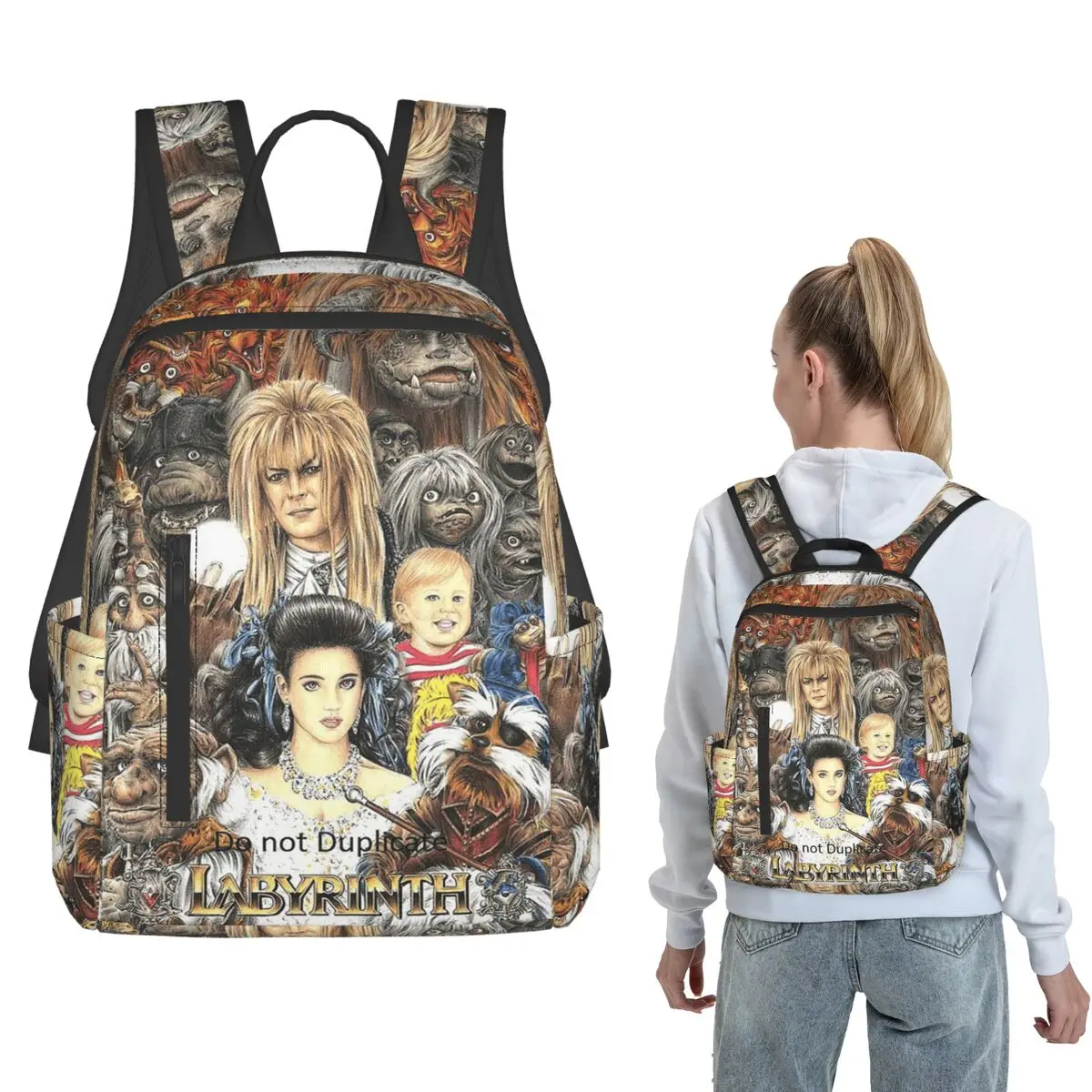 Labyrinth Top Sarah Ludo Goblins Inside Of The Labyrinth Fantasy Adventure Ambrosius Boys Girls BookBag School Bag Shoulder Bags