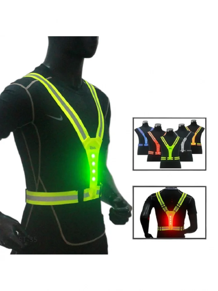 AliExpress RacewoRK USB Rechargeable LED Safety Vest – Reflective Flashing Vest for Cycling, Running, E-Scooter & Outdoor Use