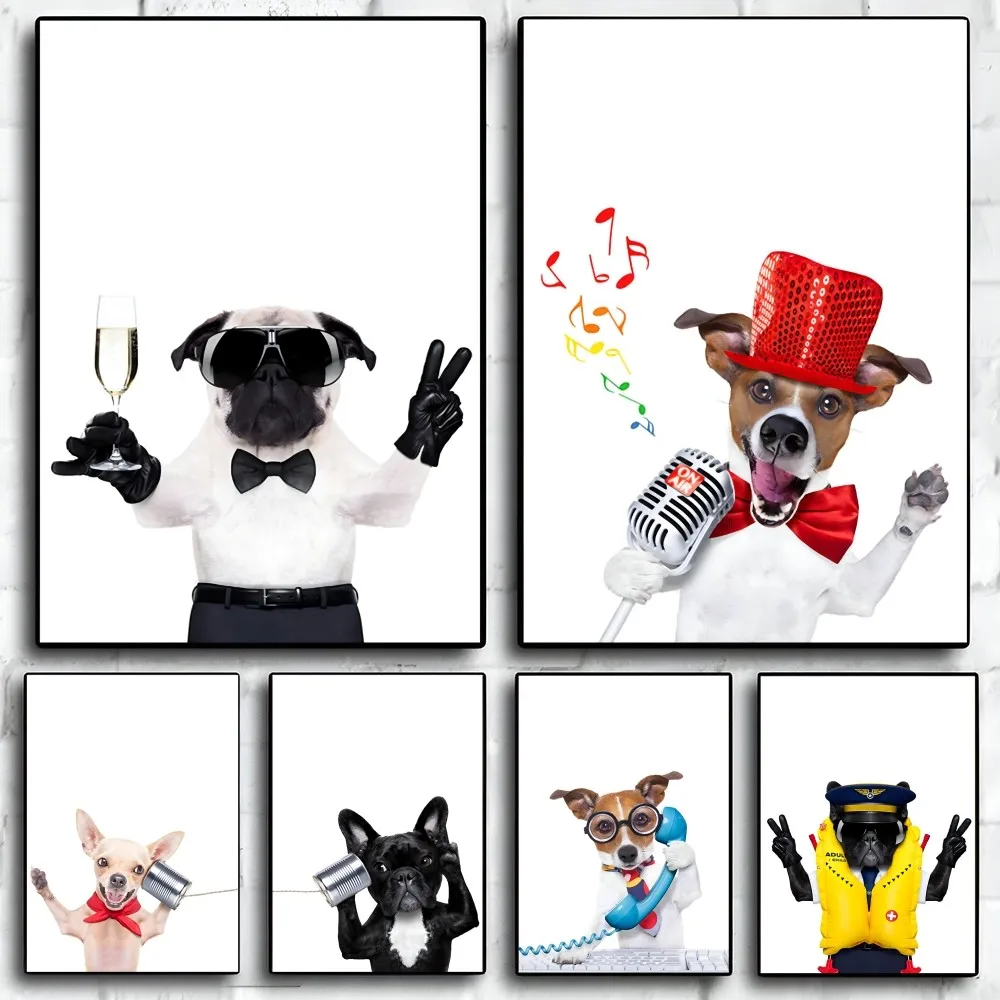 

Work Dog Poster Paper Print Home Living Room Bedroom Entrance Bar Restaurant Cafe Art Painting Decoration