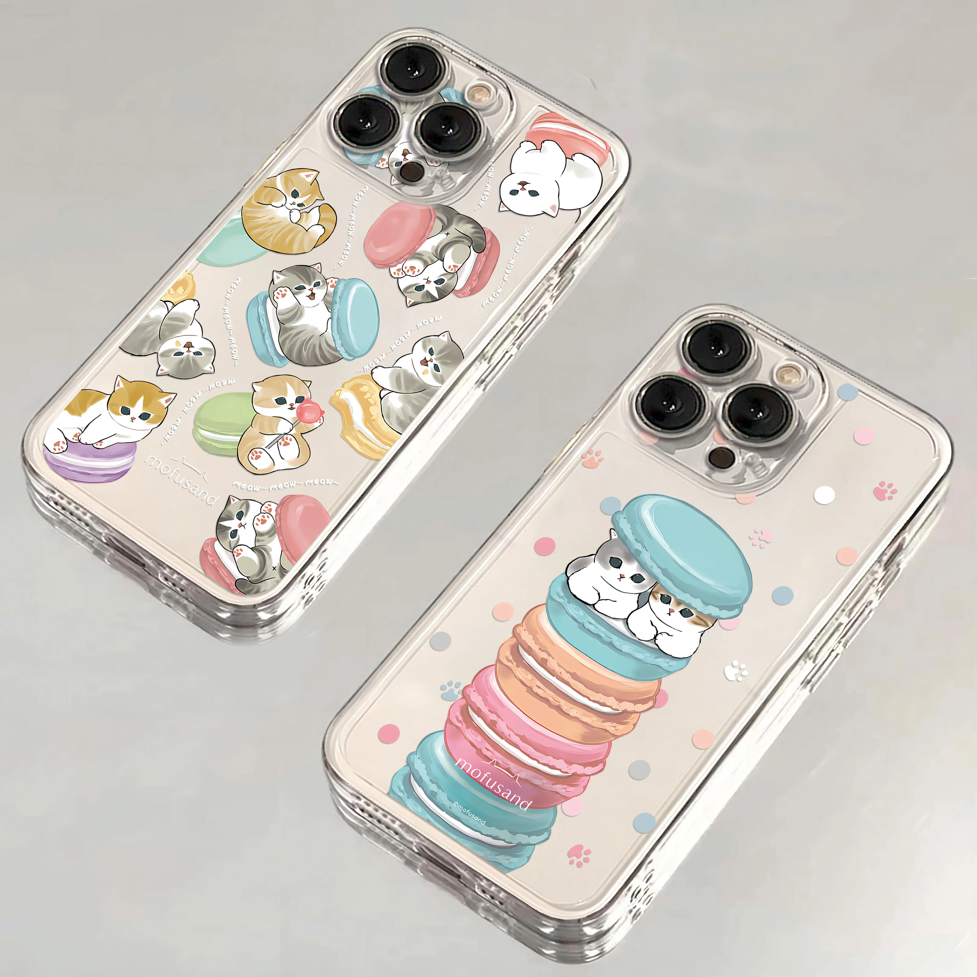 Cute M-mofusands Cat Phone Case for Xiaomi Redmi Note 13 12 12C 11 10 10C 13C 10s 9 9s 9A 9T 9C 8 7 Pro Max 4G 5G Clear Cover