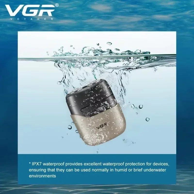 เครื่องโกนหนวดไฟฟ้าแบบชาร์จ USB กันน้ำสำหรับผู้ชาย เครื่องเล็มหนวดพกพา ชาร์จเร็ว ล้างทำความสะอาดได้ ใช้ได้ทั้งที่บ้านและระหว่างเดินทาง