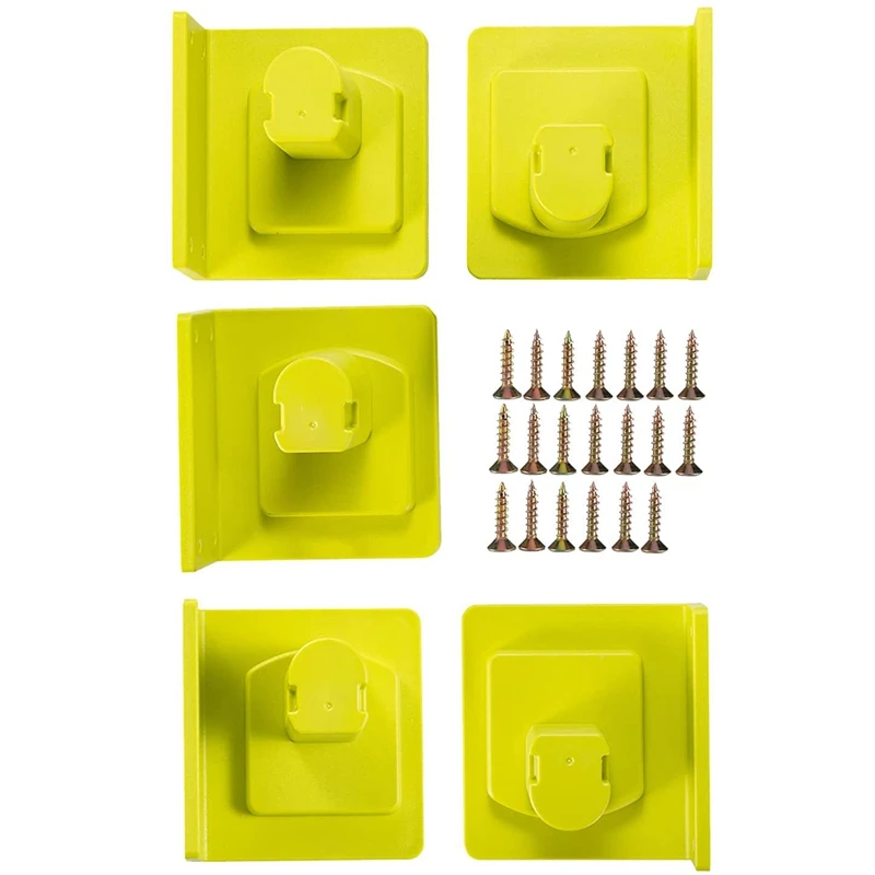 

Big Deal 5 Packs Tools Drill Mount Holder, Fit For Ryobi 18V Tool Holder Dock Hanger With 20 Screws