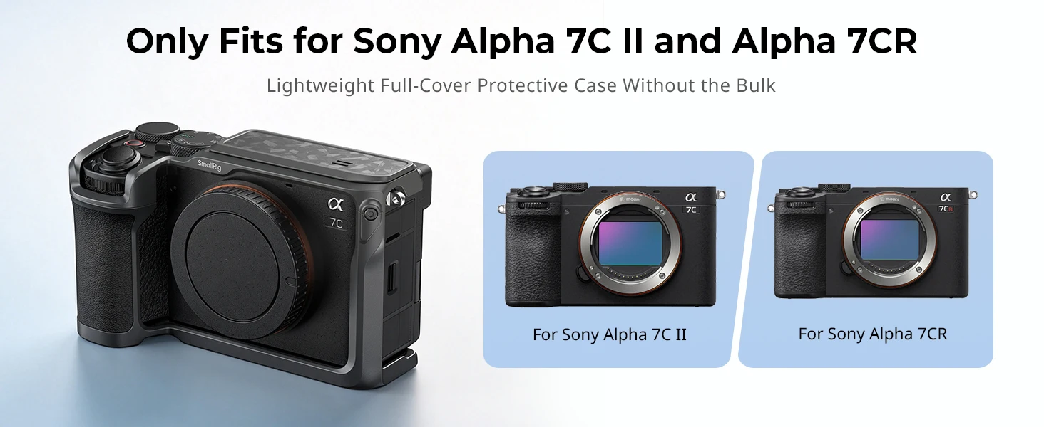 SmallRig Gehäuse für Sony Alpha 7C II / 7CR Tantalumgrau mit Blitzschuhabdeckung, integriertem ergonomischen Griff und vollständigem Schutz -5560 – Detail 2